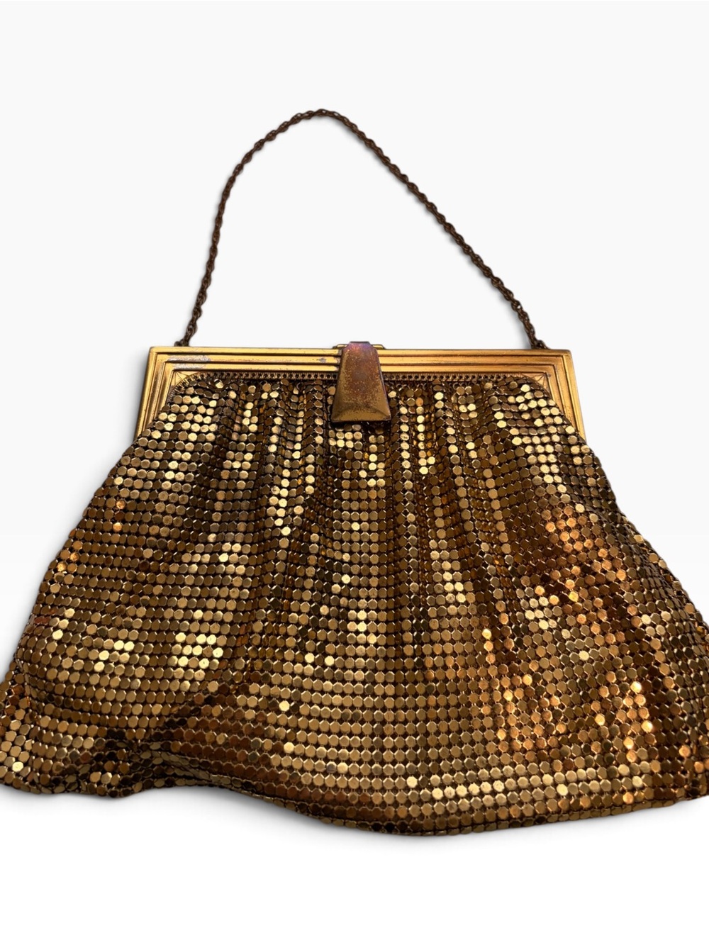 Whiting and Davis vintage Gold mesh purse